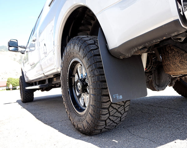 RokBlokz - Ford F-250 F-350 SUPER DUTY 2017+ SRW Mud Flaps by RokBlokz - front view