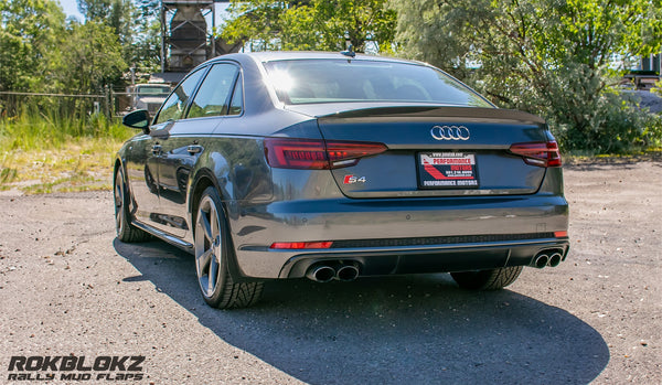 RokBlokz - Audi A4/S4 (B9-9.5) 2016+ Splash Guards by RokBlokz - front view