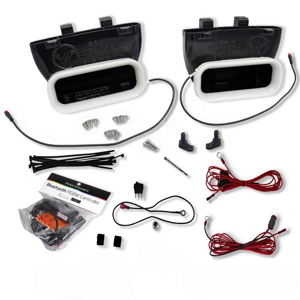 Velossa Tech - 2015-2017 Ford F-150 and 2017-2020 Ford F-150 Raptor Dual BIG MOUTH "LIT KIT" Ram Air Intake Snorkels for 2015