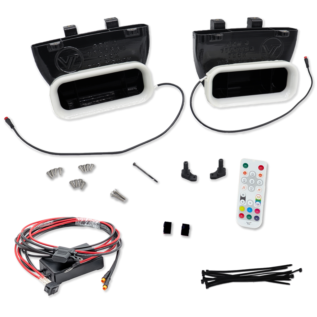 2015-2017 Ford F-150 and 2017-2020 Ford F-150 Raptor Dual BIG MOUTH LIT KIT Ram Air Intake Snorkels