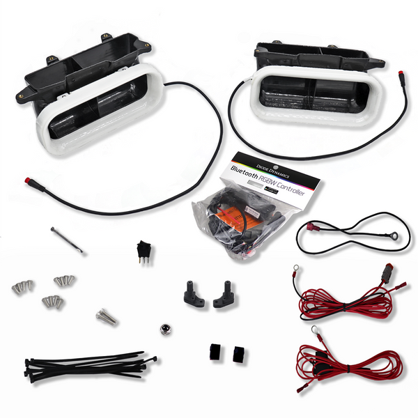 Velossa Tech - 2018-2020 Ford F-150 and 2021-2022 Ford F-150 Raptor Dual BIG MOUTH "LIT KIT" Ram Air Intake Snorkels for 2018