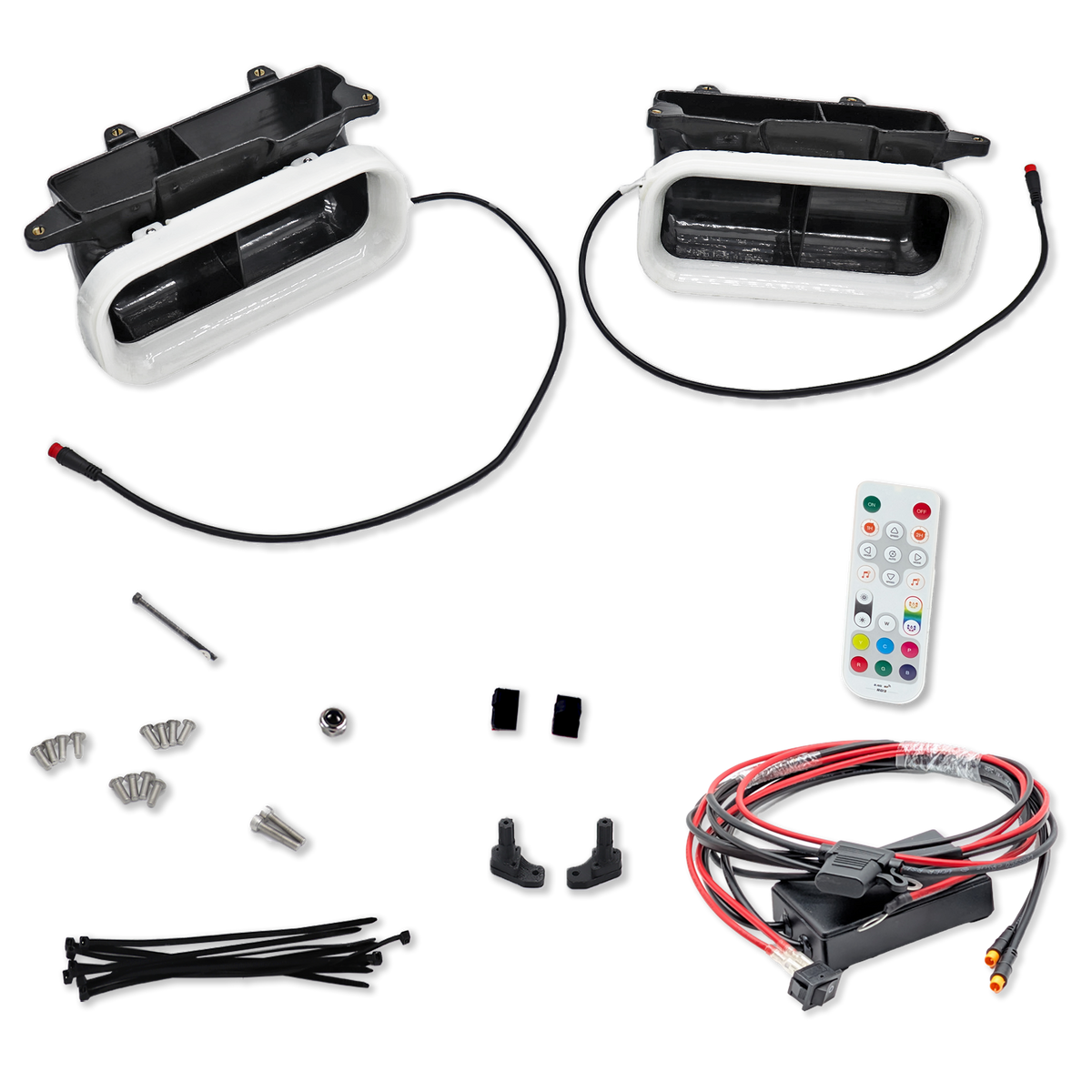 2018-2020 Ford F-150 and 2021-2022 Ford F-150 Raptor Dual BIG MOUTH LIT KIT Ram Air Intake Snorkels