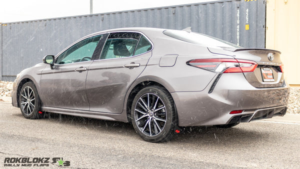 RokBlokz -  Toyota Camry 2018-2024 Rally Mud Flaps by RokBlokz - front view