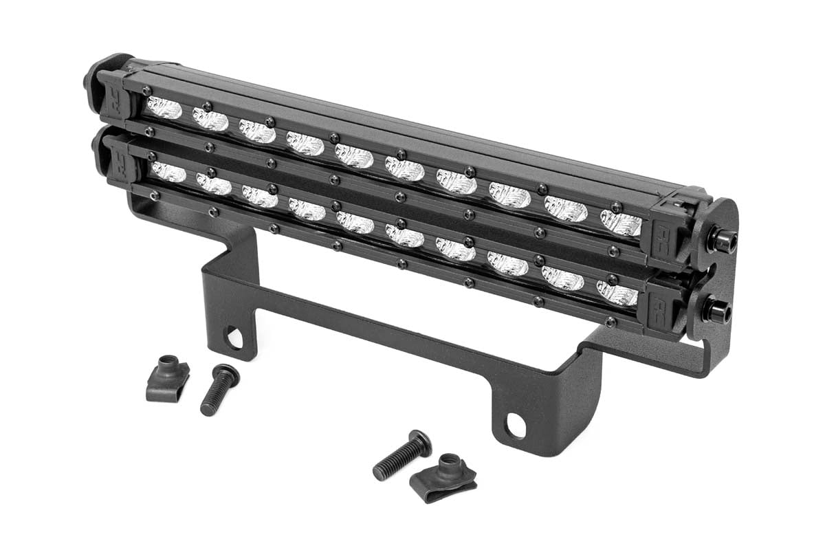 LED Light | Bumper Mount | 10" Black Slimline Pair | Honda Pioneer 1000/Pioneer 1000-5