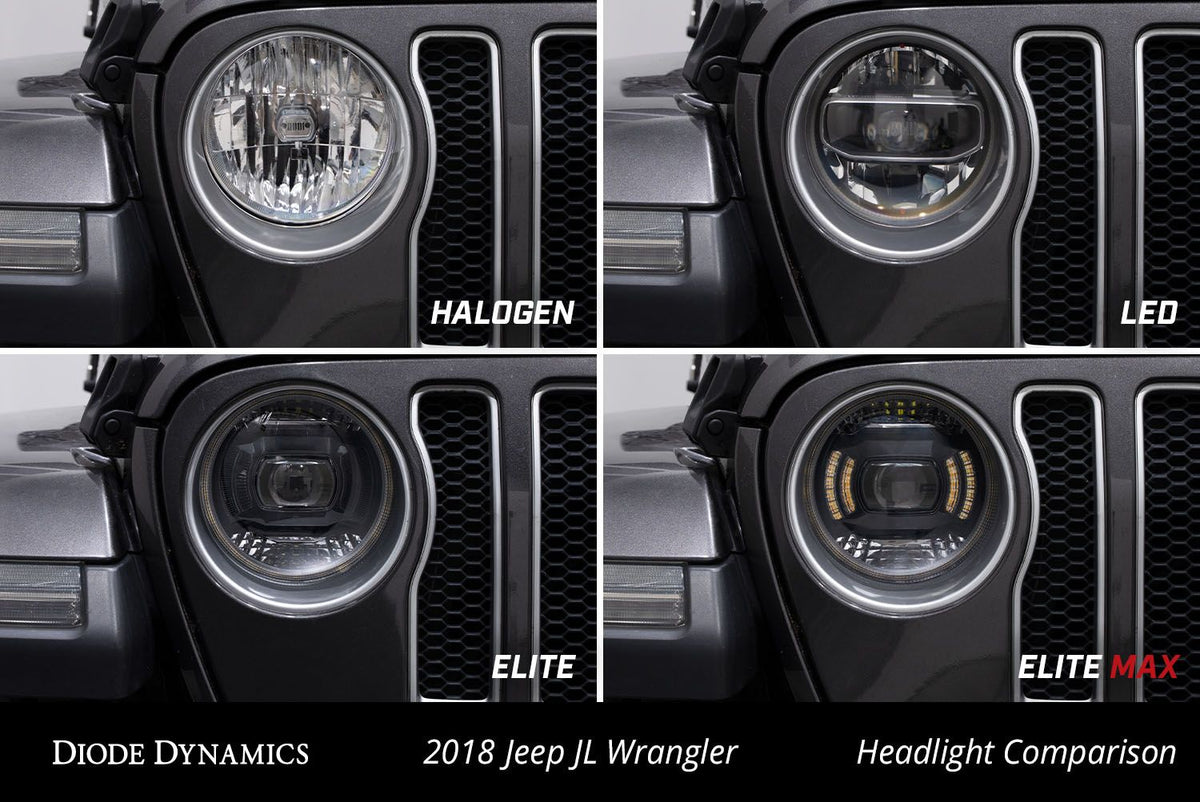 Diode Dynamics 18-23 Jeep JL Wrangler Elite Max LED Headlamps - DD5165
