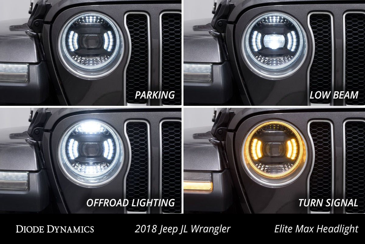 Diode Dynamics 18-23 Jeep JL Wrangler Elite Max LED Headlamps - DD5165