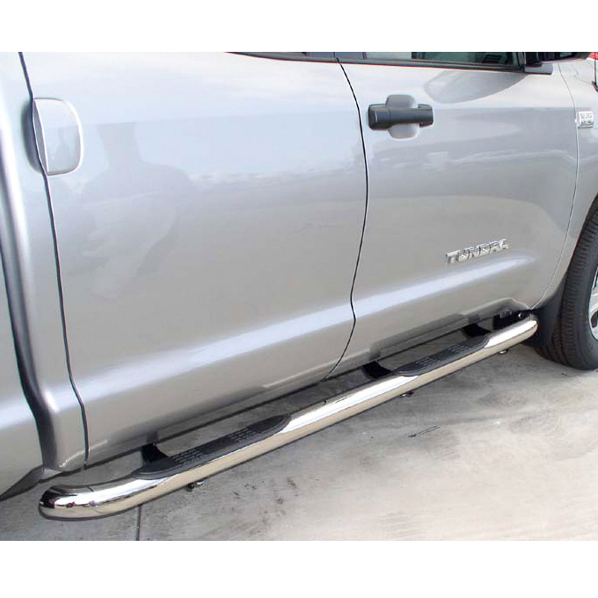 ARIES 202012-2 3-Inch Round Polished Stainless Steel Nerf Bars, No-Drill, Fits Select Toyota Tundra