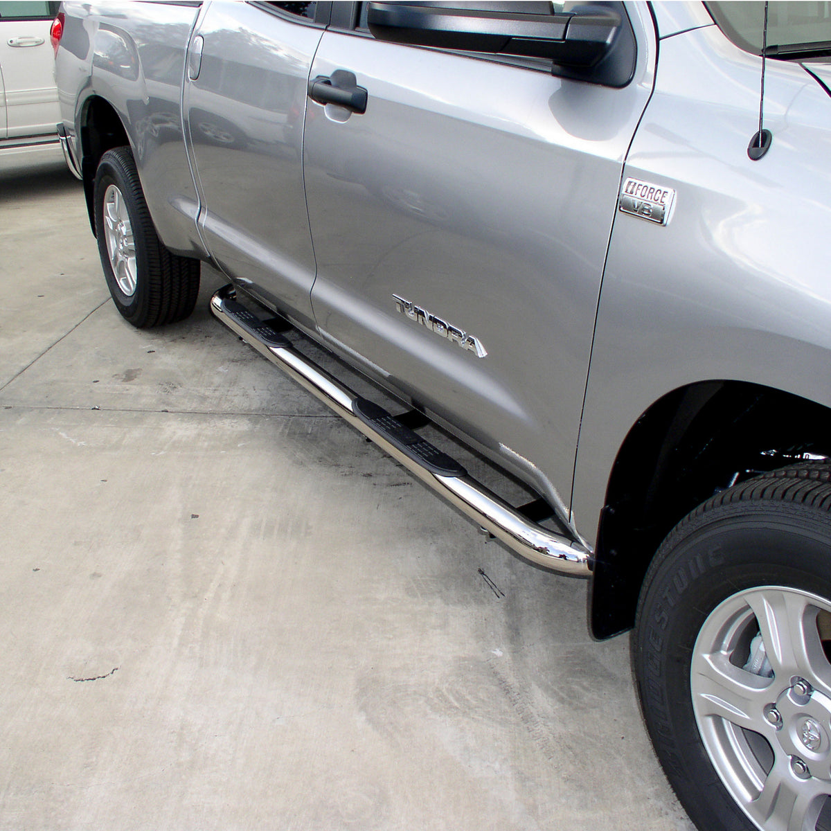 ARIES 202013-2 3-Inch Round Polished Stainless Steel Nerf Bars, No-Drill, Fits Select Toyota Tundra