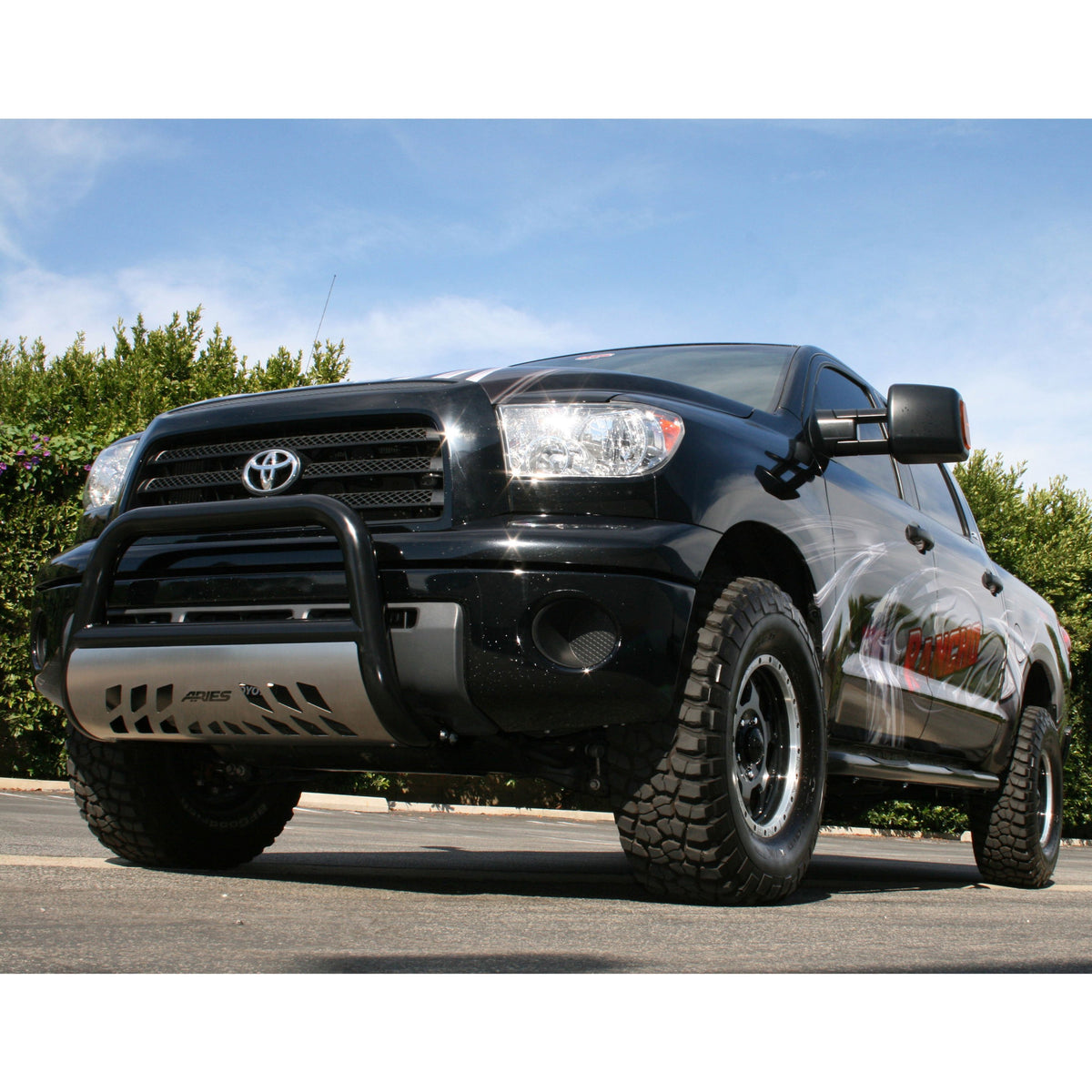 ARIES 202013 3-Inch Round Black Steel Nerf Bars, No-Drill, Fits Select Toyota Tundra