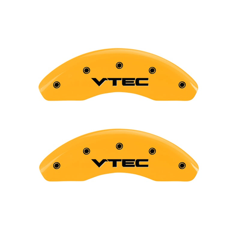 MGP 2 Caliper Covers Engraved Front Vtech Yellow Finish Black Characters 1997 Honda Civic - 20209FVTCYL
