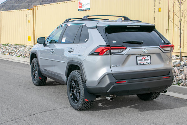 RokBlokz - Toyota RAV4 (5th Gen) LE, XLE, LIMITED, Hybrid 2019+ Mud Flaps for 2019 Toyota RAV4 - front view