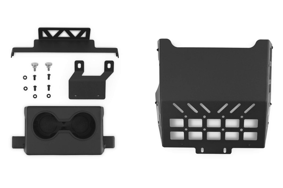 DV8 Offroad - 2021-2024 Ford Bronco Rear Seat Cup Holder and Molle Panels - MPBR-07
