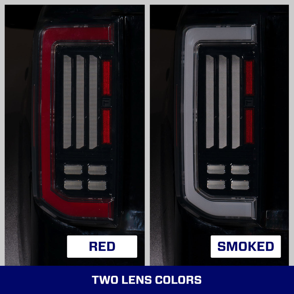 Form Lighting 2021-2025 Ford Bronco LED Tail Lights Red (Pair) - FL0085