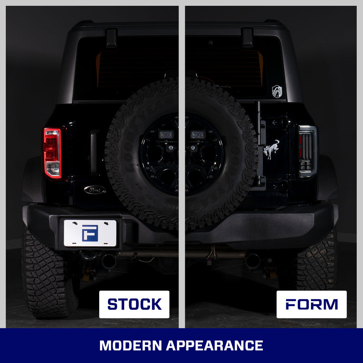 Form Lighting 2021-2025 Ford Bronco LED Tail Lights Smoked (Pair) - FL0086