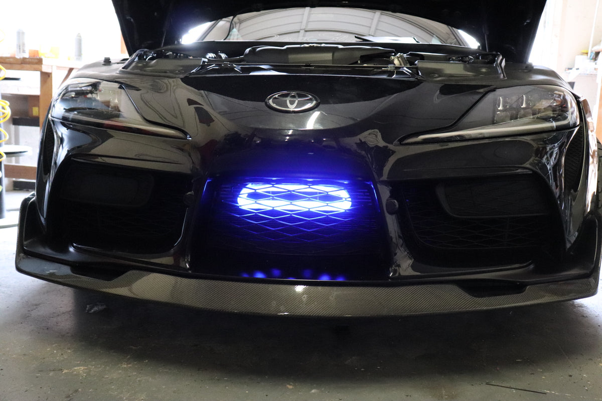 2020-2021+ Toyota Supra MK5 BIG MOUTH &quot;LIT KIT&quot; Ram Air Intake Snorkel | Velossa Tech Design