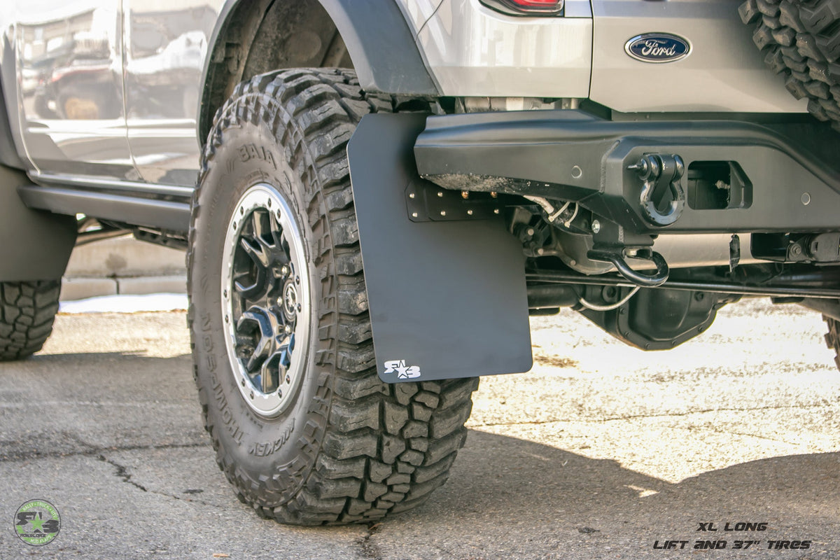 RokBlokz - Ford Bronco Mud Flaps 2021+ - Quick Release - XL SIZE