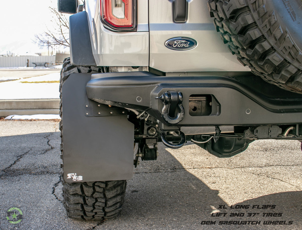 RokBlokz - Ford Bronco Mud Flaps 2021+ - Quick Release - XL SIZE