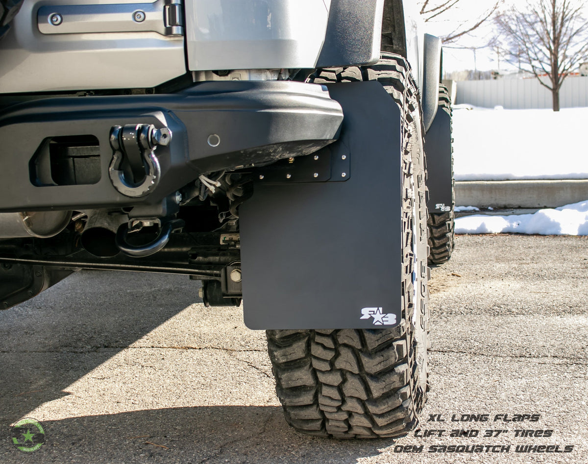 RokBlokz - Ford Bronco Mud Flaps 2021+ - Quick Release - XL SIZE