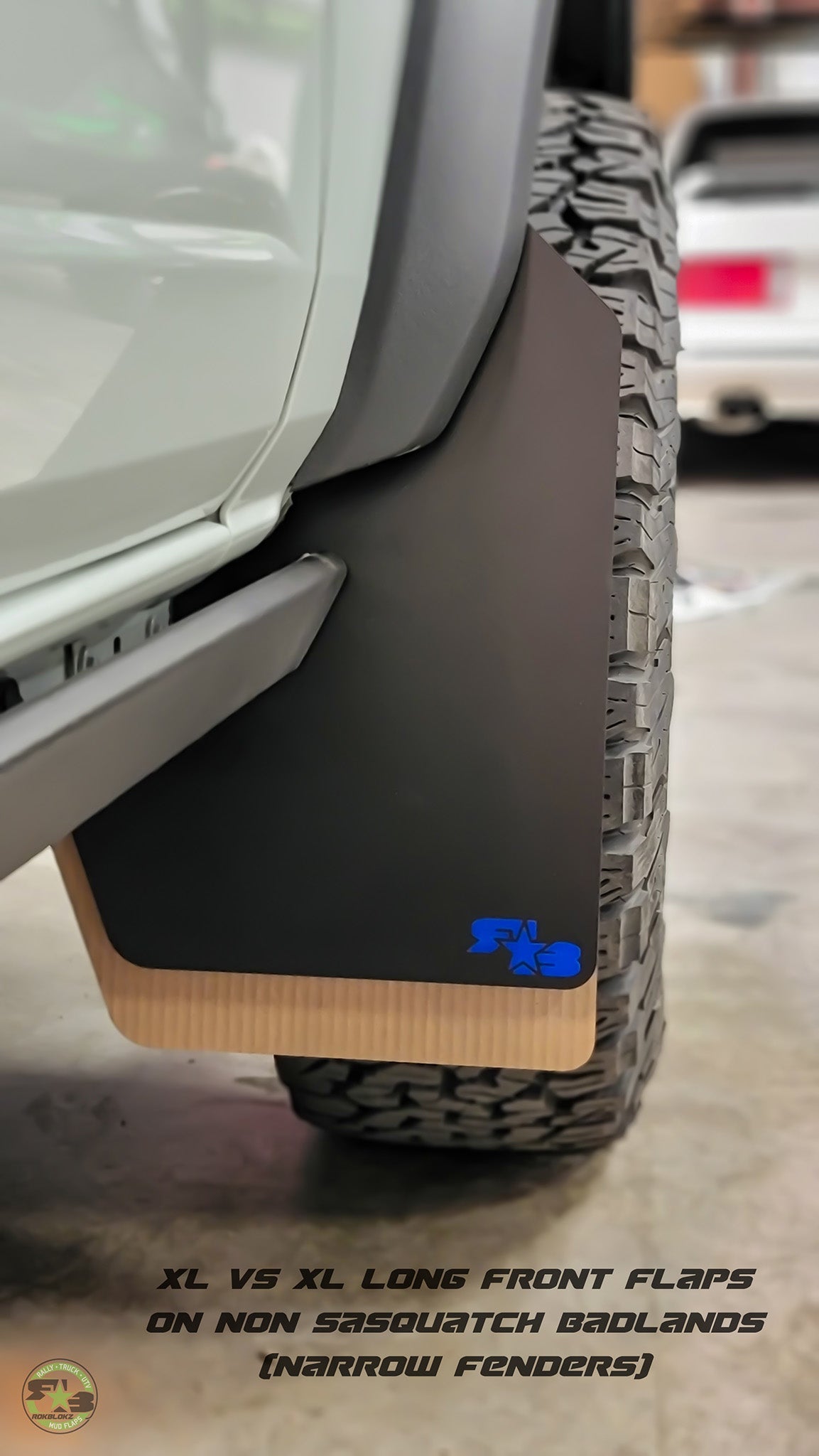 RokBlokz - Ford Bronco Mud Flaps 2021+ - Quick Release - XL SIZE