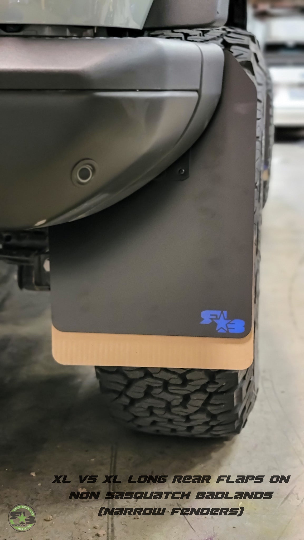 RokBlokz - Ford Bronco Mud Flaps 2021+ - Quick Release - XL SIZE