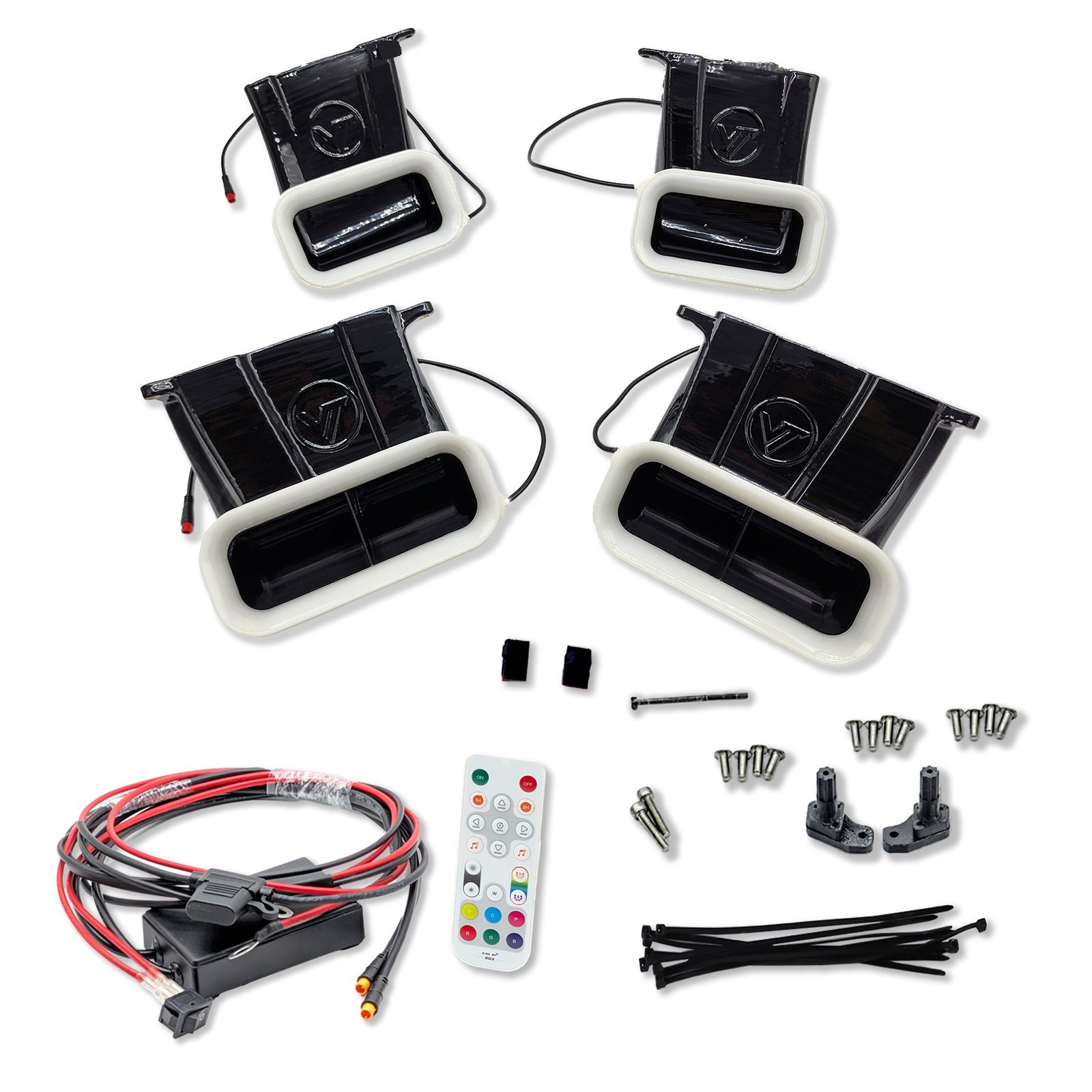 2021-2023 Ford F-150 and Tremor (non Raptor) Quad BIG MOUTH LIT KIT Ram Air Intake Snorkels