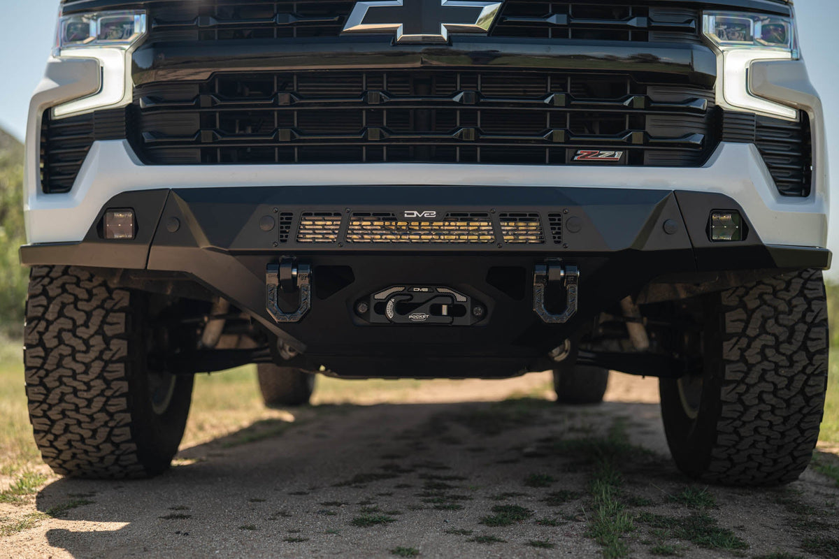 DV8 Offroad - 2022-2025 Chevy Silverado 1500 Spec Series Front Bumper - FBCS1-08