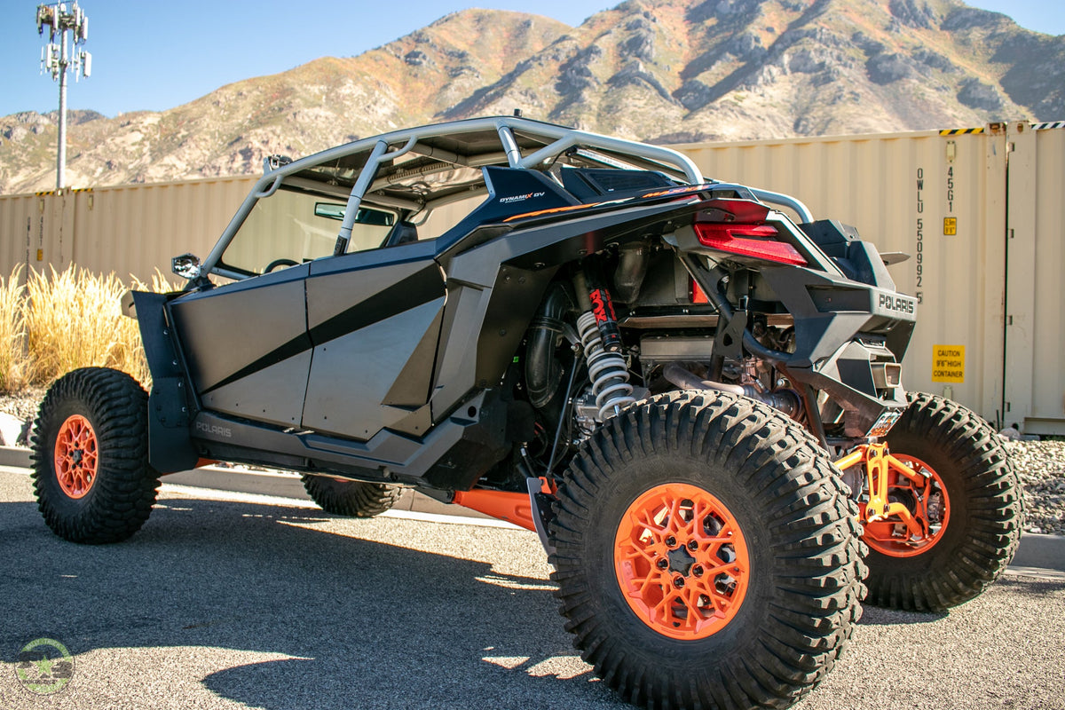 2022 Polaris RZR Pro R Ft Rokblokz Fender Kit - rear 3/4 view