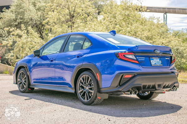 RokBlokz - Subaru WRX Sedan 2022+ Rally Mud Flaps for 2022-2025 Subaru WRX - front view