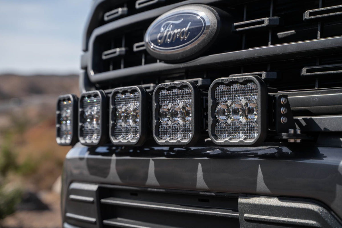 Diode Dynamics 21-22 Ford F-150 SS5 Grille CrossLink Lightbar Kit- Sport Yellow Combo - DD7318