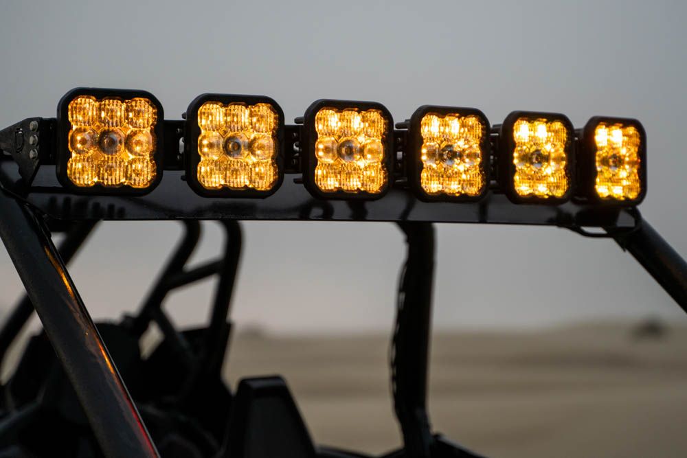 Diode Dynamics 20-Present Polaris RZR SS5 Pro CrossLink Roof - Yellow Combo Lightbar Kit - DD7633