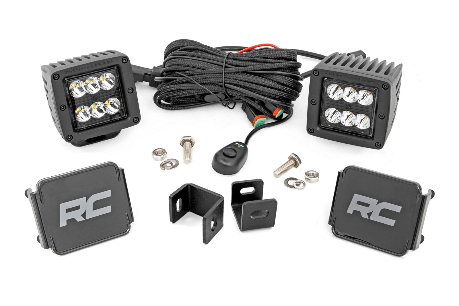 LED Light Kit | Ditch Mount | 2" Black Pair | Spot | Toyota Tundra (22-24)