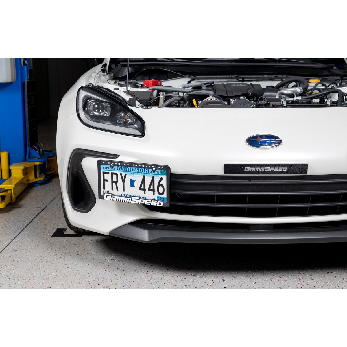 GrimmSpeed 10+ Subaru Legacy/Outback / 13+ Subaru BRZ/13+ Scion FR-S License Plate Relocation Kit - GRM094029