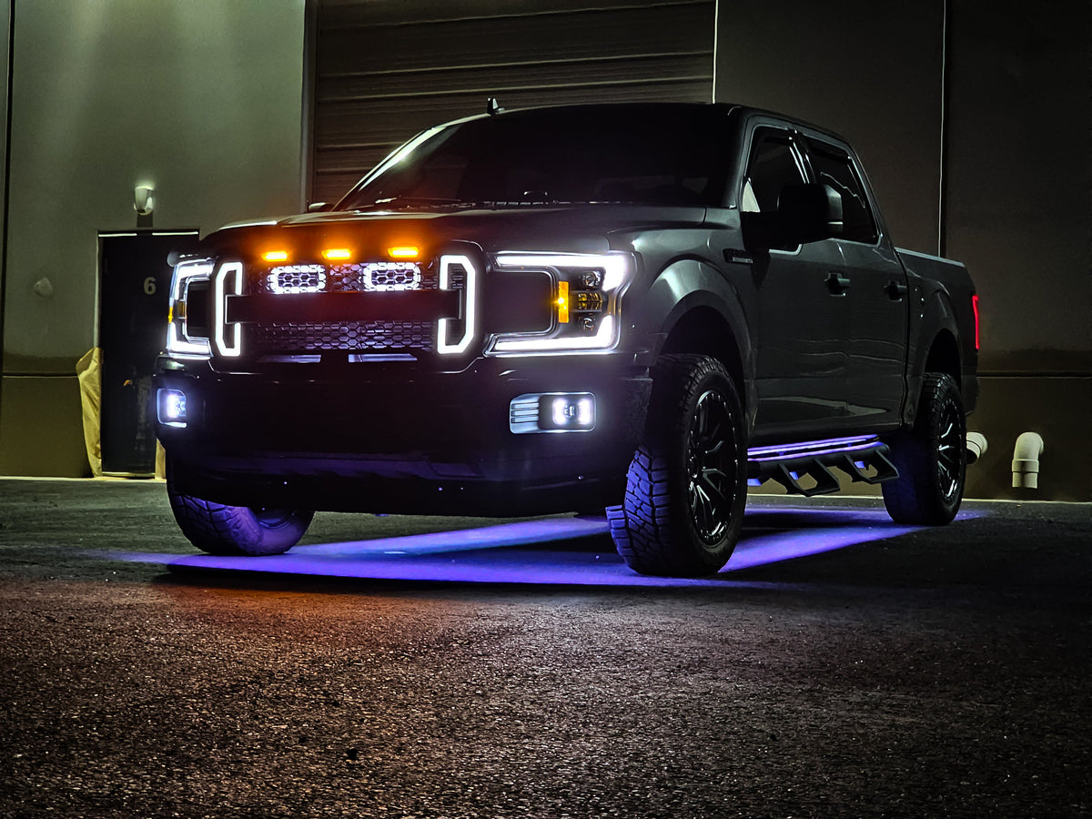 2018-2020 Ford F-150 and 2021-2022 Ford F-150 Raptor Dual BIG MOUTH LIT KIT Ram Air Intake Snorkels