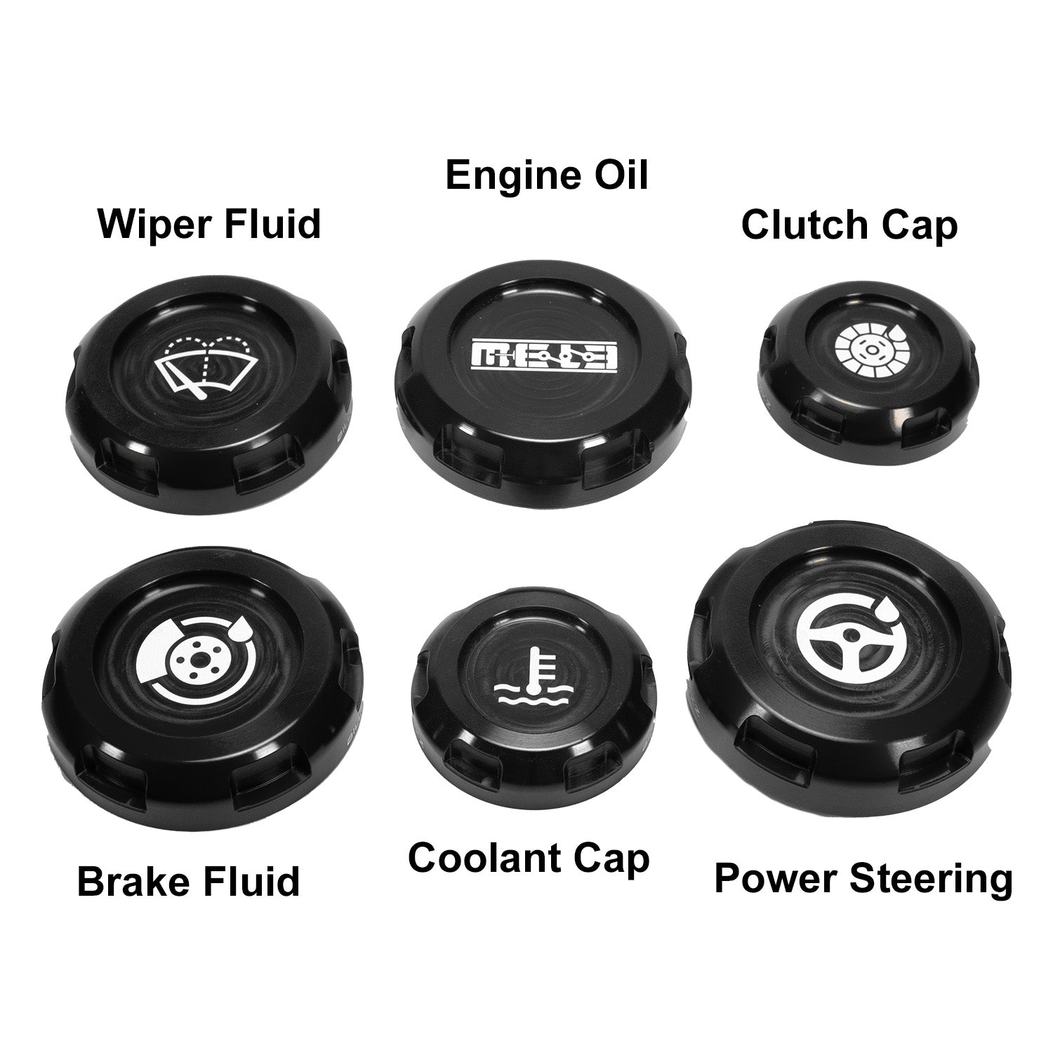 Mele Design - MeLe x Billetworkz Subaru Engine Bay Cap Set For 2002-2007 WRX/STI for 2002-2007 Subaru WRX STI - front view