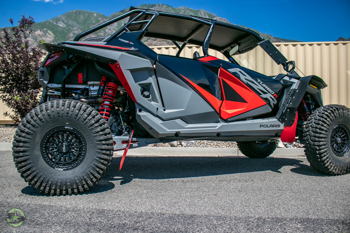 2023 Polaris RZR Turbo R ft. Rokblokz Trailing Arm mud flaps.14