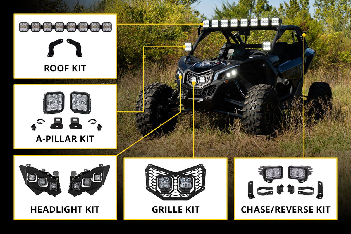 Diode Dynamics 17-24 Can-Am Maverick X3 Stage Series Ditch Light Bracket Kit - DD7863P