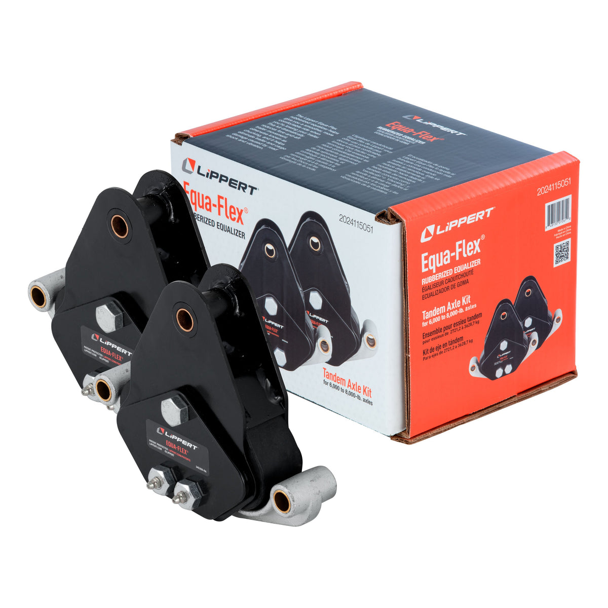 Lippert 2024115051 Equa-Flex Rubberized Equalizer Tandem Axle Kit for Heavy-Duty 6,000-8,000-lb. Axles