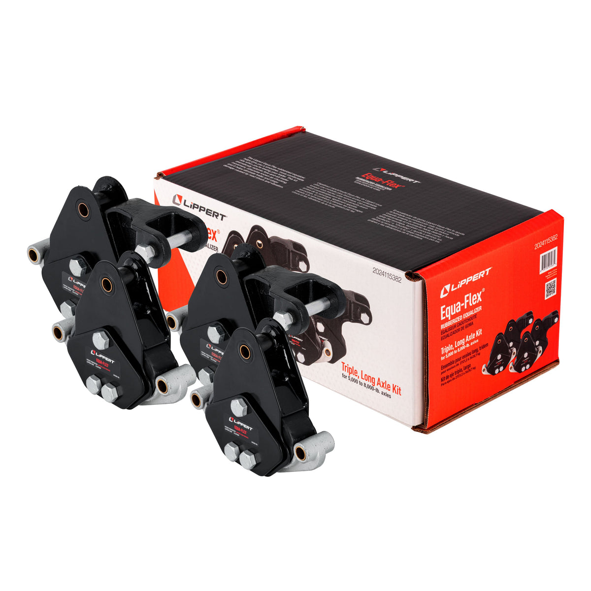 Lippert 2024115382 Equa-Flex Rubberized Equalizer Triple Axle Kit for Heavy-Duty 5,000-8,000-lb. Axles
