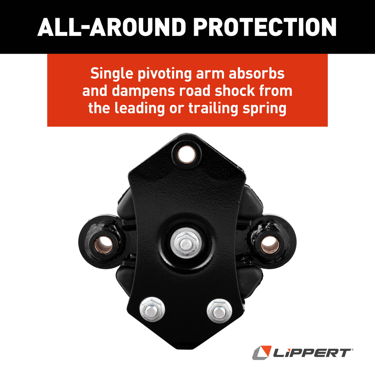 Lippert 2024115689 Road Armor Shock-Absorbing Trailer Equalizer Tandem Axle Kit for 3,500 to 8,000-lb. Axles (One Pair)