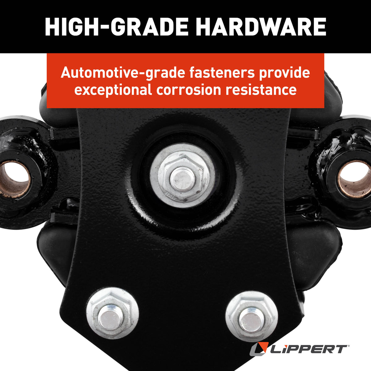 Lippert 2024115689 Road Armor Shock-Absorbing Trailer Equalizer Tandem Axle Kit for 3,500 to 8,000-lb. Axles (One Pair)