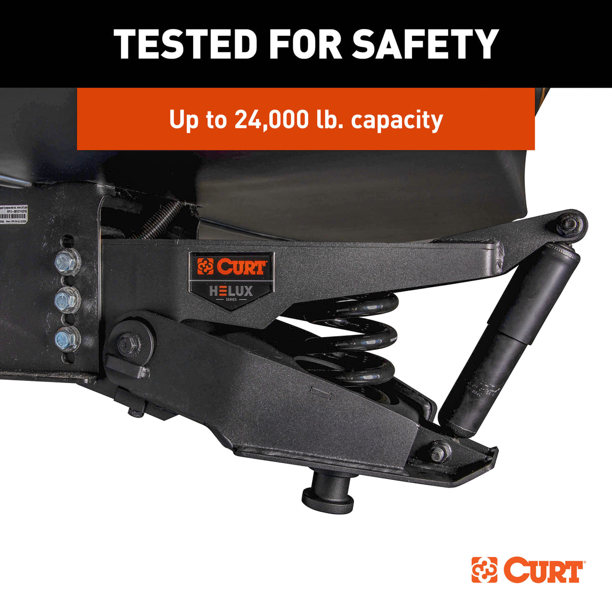 CURT 2024122233 Helux Coil-Spring 5th Wheel Pin Box, 4,000 lbs. Pin Weight, 24,000 lbs. Weight Capacity