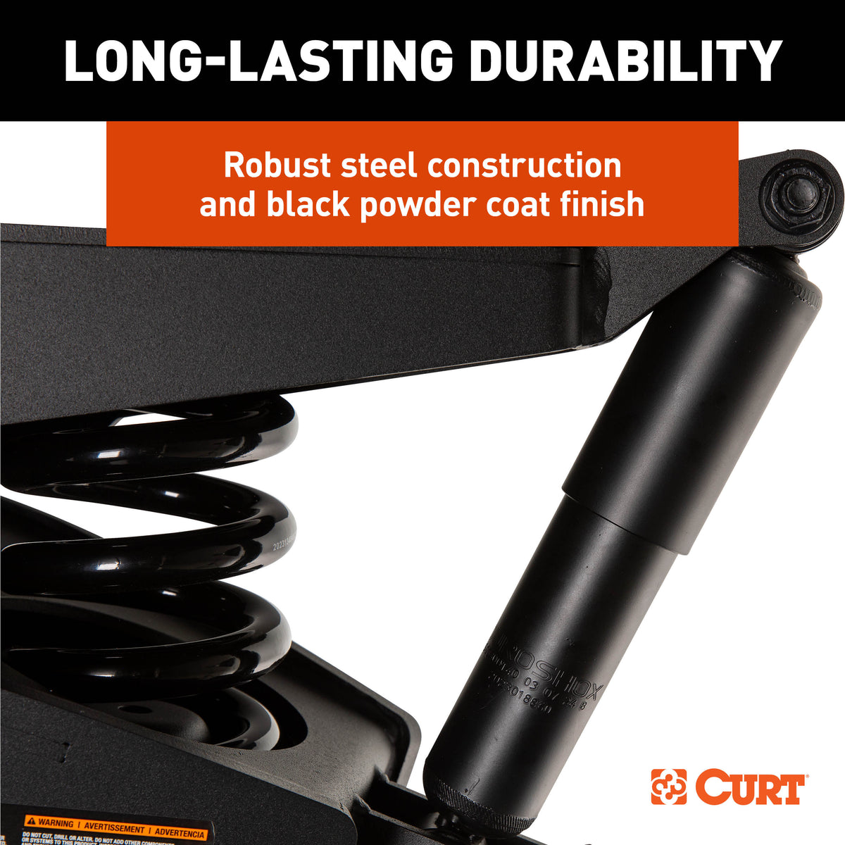 CURT 2024122233 Helux Coil-Spring 5th Wheel Pin Box, 4,000 lbs. Pin Weight, 24,000 lbs. Weight Capacity