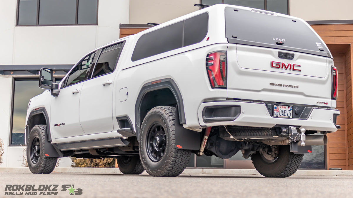 2020+ GMC Sierra HD Featuring Rokblokz High Clearance Rally Flaps & Window Vents