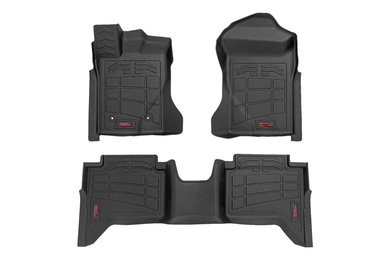 Rough Country - Sure-Fit Floor Mats - Front & Rear - Crew - Ford Ranger 2WD/4WD (2024-2025) - SM51003 for 2024 Ford Ranger - 