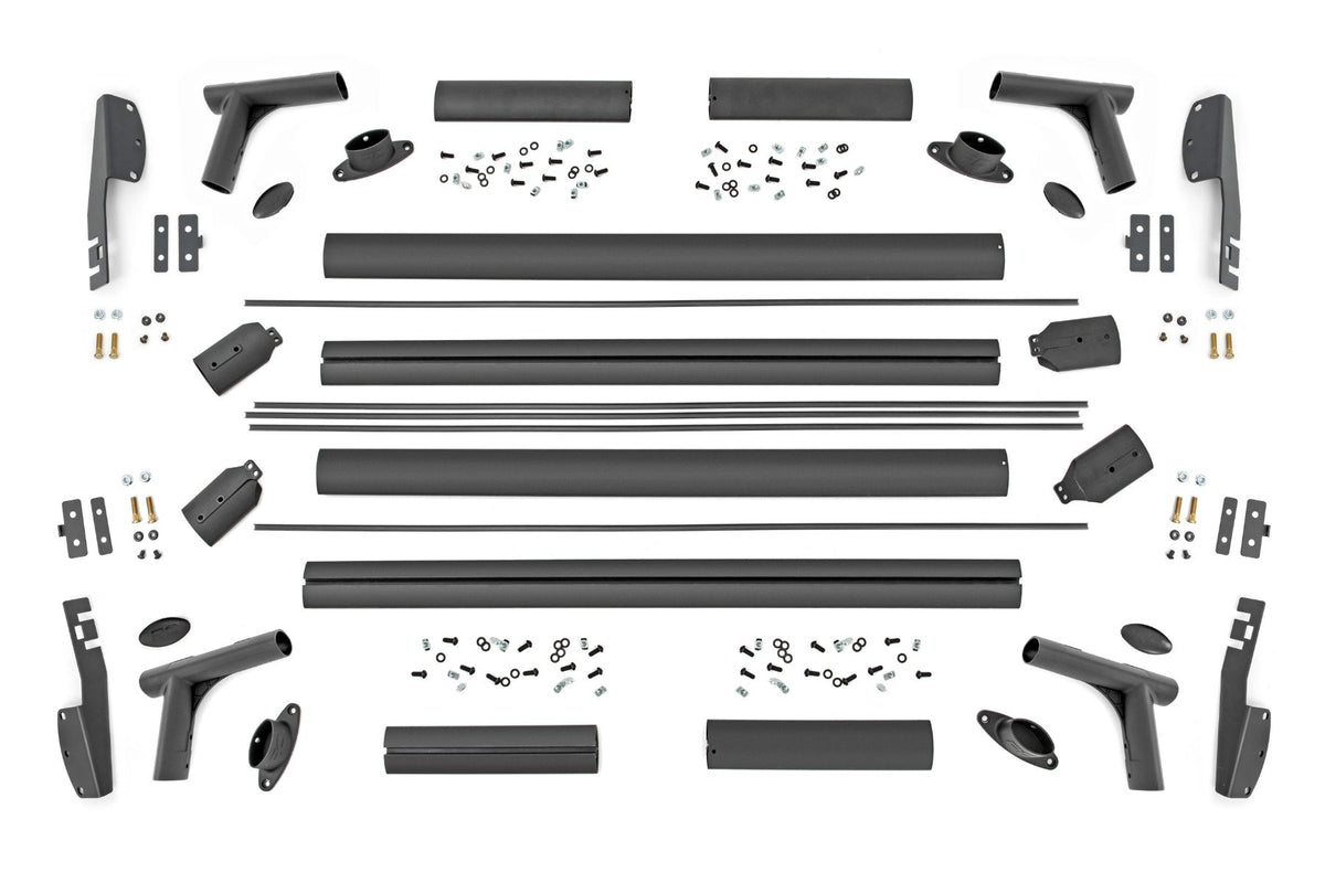 Rough Country - Bed Rack - Aluminum - Toyota Tacoma 2WD/4WD (2024-2025) - 73124 for 2024 Toyota Tacoma - rear view