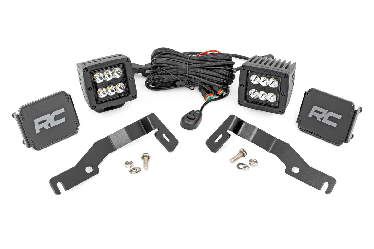 LED Light Kit | Ditch Mount | 2&quot; Black Pair | Spot | Toyota Tacoma (2024)