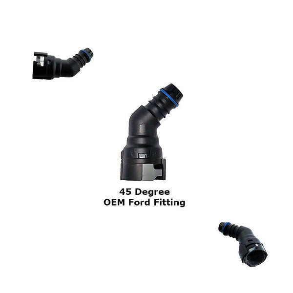 OEM 45 degree Style PVC Snap Fitting Straight for Oil Catch Can