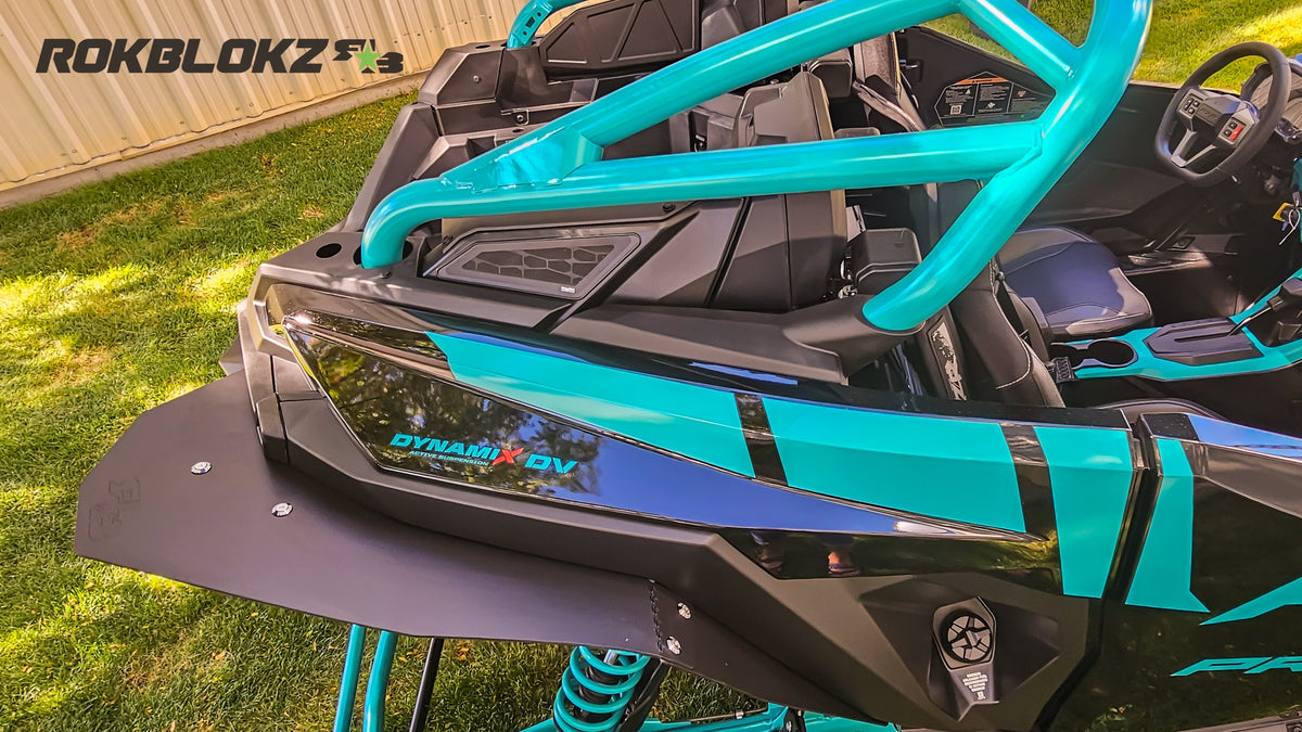 2025 Polaris RZR Pro R Featuring Rokblokz Fender Kit in Black - Rear Fender