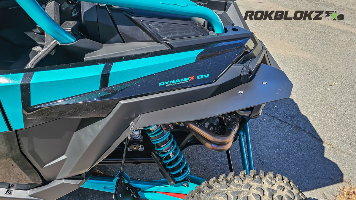 2025 Polaris RZR Pro R Featuring Rokblokz Fender Kit in Black - Driver Rear Fender