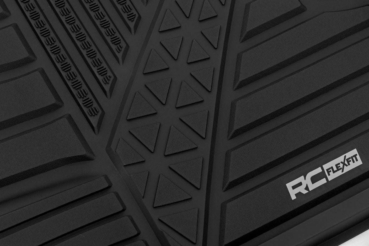 Rough Country - Flex-Fit Floor Mats - Front - Crew - Ram 1500 2WD/4WD (2025) - FF-3143 by Rough Country - angle view